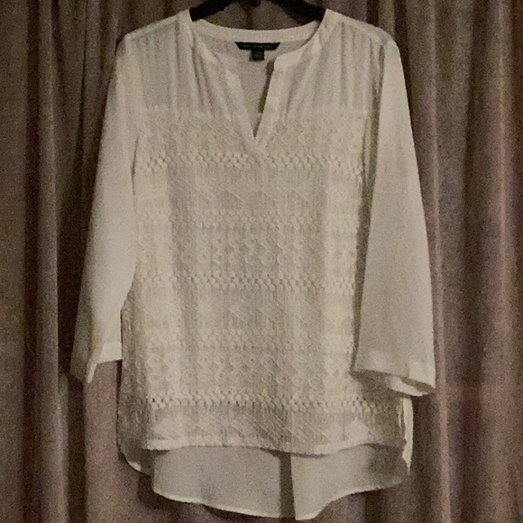 Zac & Rachel Tops - Three quarter length sleeve cream top